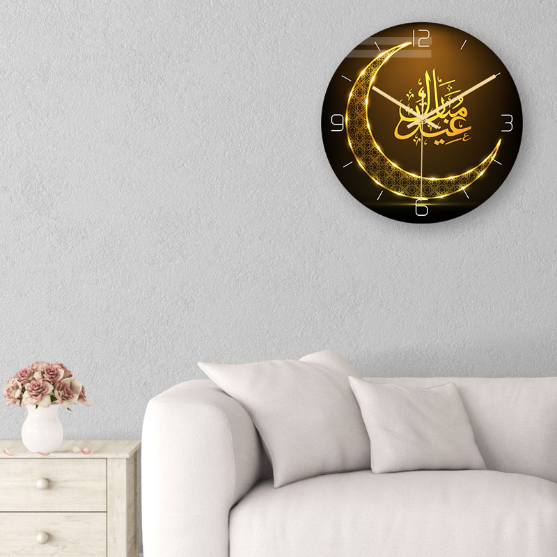 Muslim Pattern Wall Clock Modern Design 3D Silent Wall Watch Horloge Moderne Acrylic Reloj Mural Home Decoration