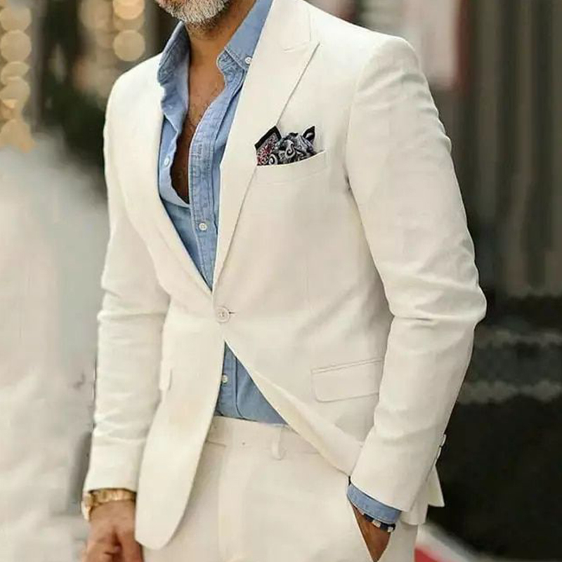 ANNIEBRITNEY 2 Piece Ivory Slim Fit Men Formal Suit Custom Skinny Groom Wedding Tuxedo Slim Fit Prom Wedding Men Suit With Pants
ANNIEBRITNEY 2 Piece Ivory Slim Fit Men Formal Suit Custom Skinny Groom Wedding Tuxedo Slim Fit Prom Wedding Men Suit With Pants