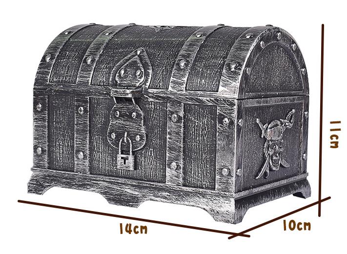 Pirate Treasure Chest Decorative Treasure Chest Keepsake Jewelry Box Plastic Toy Treasure Boxes Vintage Party Decor gifts268G732428114612