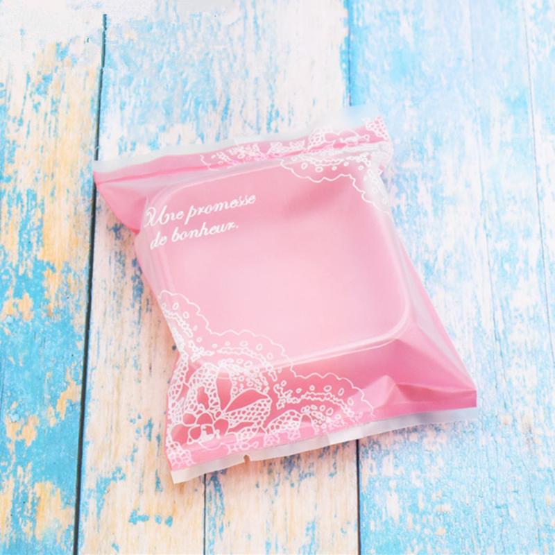 Gift Wrap 50/80/100 G White Lace Moon Cake Packaging Bags Translucent Plastic With Trays Handmade Mooncake 100 Bags+100