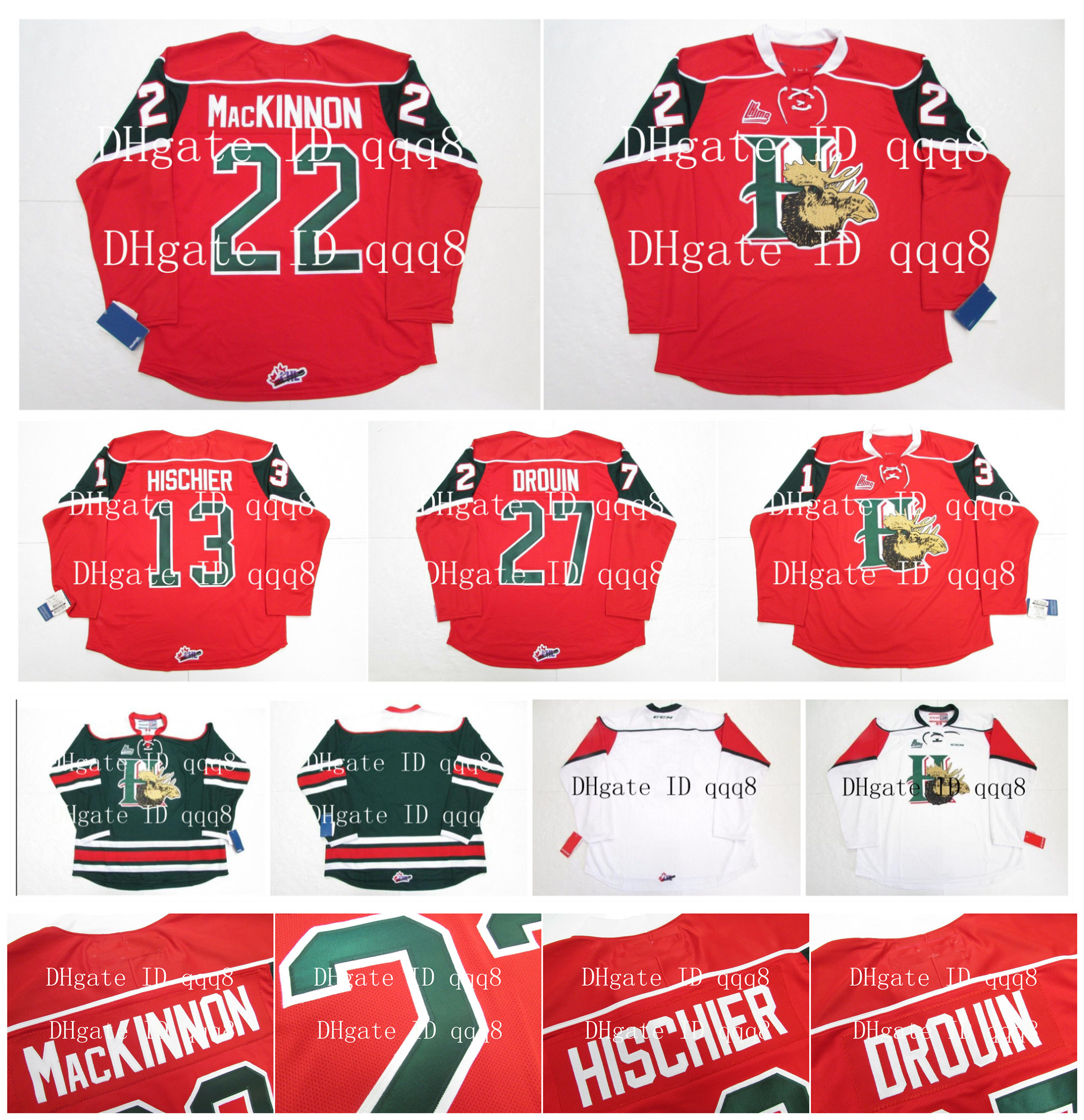QMJHL Halifax Mooseheads Jerseys 22 NATHAN MacKINNON 13 NICO HISCHIER 27 JONATHAN DROUIN Red White Green100% Stitching Custom Hockey Jerseys
QMJHL Halifax Mooseheads Jerseys 22 NATHAN MacKINNON 13 NICO HISCHIER 27 JONATHAN DROUIN Red White Green100% Stitching Custom Hockey Jerseys