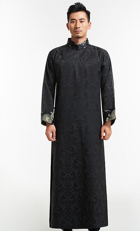 Photo studio Wedding theme Men Clothes Oriental wedding Groomsman costume long gown Cross talk Show Robe For Oversea Chinese