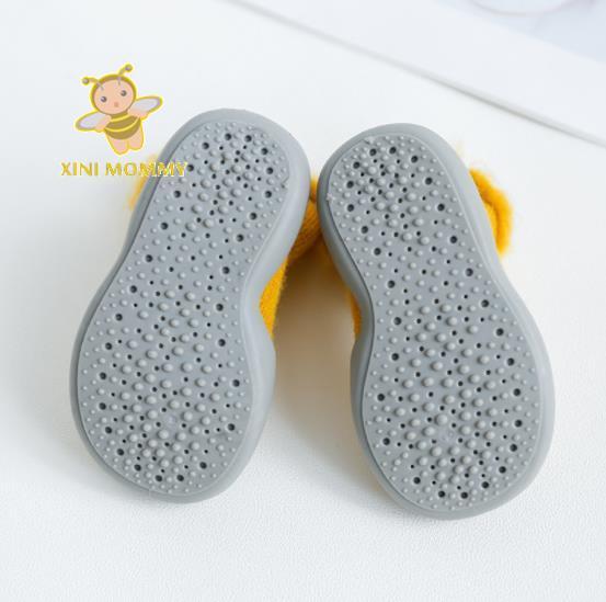 first walkers girls toddler shoes first step baby boys walker home slippers winter warm sock shoe with rubber soles soft booties