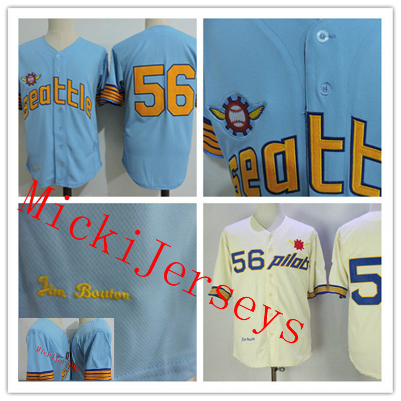 Mens Jim Bouton Seattle Pilots baseball jersey reproduction 1969 blue Cream Jim Bouton Jersey S-3XL
Mens Jim Bouton Seattle Pilots baseball jersey reproduction 1969 blue Cream Jim Bouton Jersey S-3XL