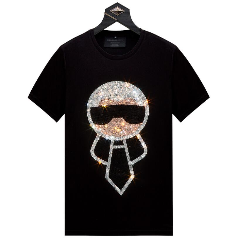 Summer Cartoon Rhinestones T-Shirts Men Short Sleeve Fashion Man Streetwear O Neck Cotton Tshirts Plus Size 5XL Tops w525, White
Summer Cartoon Rhinestones T-Shirts Men Short Sleeve Fashion Man Streetwear O Neck Cotton Tshirts Plus Size 5XL Tops w525, White