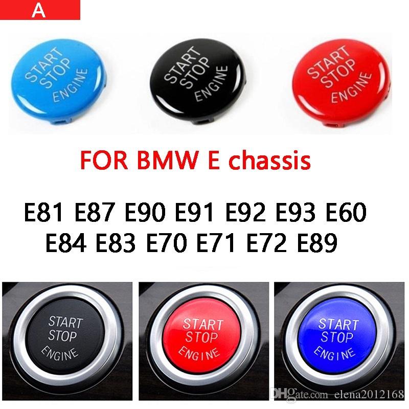 Car Engine Start Stop Switch Button Replace Cover Fit For BMW 1 3 5 7 F10 F25 F15 F25 F30 F48 E60 E70 E71 E90 E92 E93 X1 X3 X4 X5