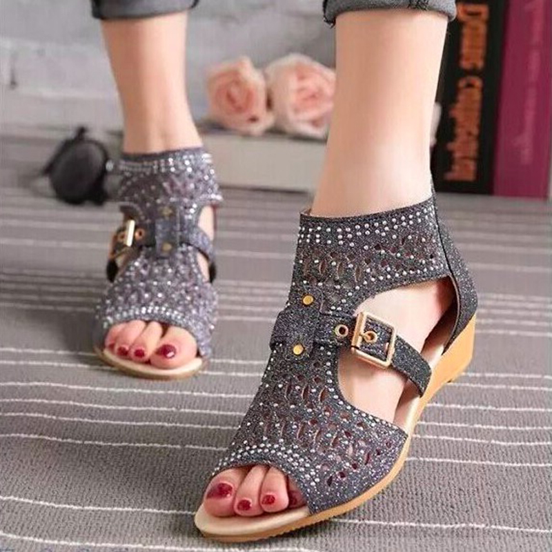 Women Sandals 2020 Summer Women Shoes Flats Casual Shoes Fashion Crystal Gladiator Cover Heel Wedges, Black
Women Sandals 2020 Summer Women Shoes Flats Casual Shoes Fashion Crystal Gladiator Cover Heel Wedges, Black
