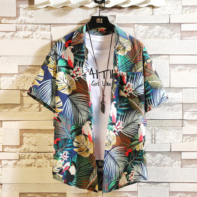 Print 2020 Summer Men's Beach Shirt Fashion Short Sleeve Floral Loose Casual Shirts Plus Asian SIZE M-4XL 5XL Hawaiian SA-8
Print 2020 Summer Men's Beach Shirt Fashion Short Sleeve Floral Loose Casual Shirts Plus Asian SIZE M-4XL 5XL Hawaiian SA-8