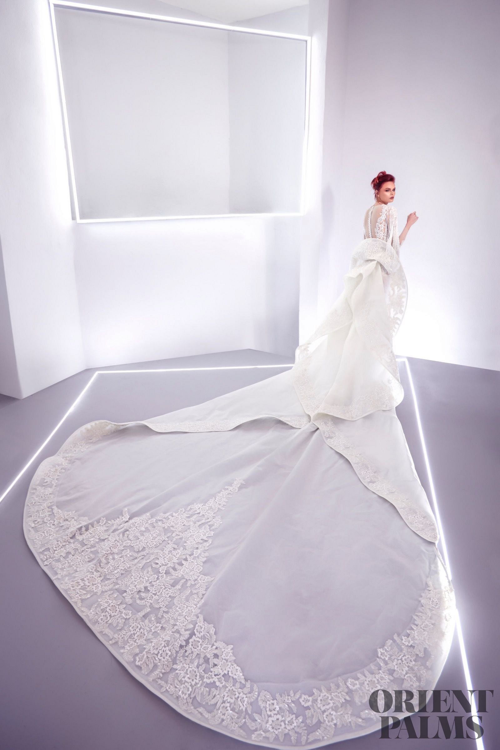 2019 Modest Mermaid Wedding Dresses Lace Applique Beading Jewel Neck Tassel Luxury Wedding Dress With Long Train Vestidos De Novia Gowns