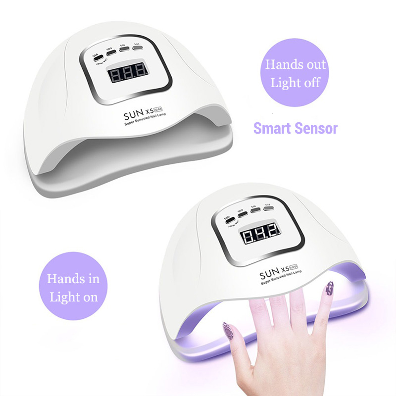 SUN X5 Max 120W UV LED Nail Lamp 45 LEDs Smart Nail Dryer Lamps with Sensor LCD Display for Curing Nail Gel Polish Manicure Tool Y191029