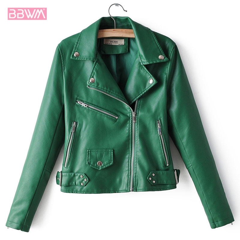 PU Lapel Long Sleeve Motorcycle Zipper Windproof Women' Jacket 2019 Autumn New Korean Version Wild Chic Female Coat Green Black, Red
PU Lapel Long Sleeve Motorcycle Zipper Windproof Women' Jacket 2019 Autumn New Korean Version Wild Chic Female Coat Green Black, Red