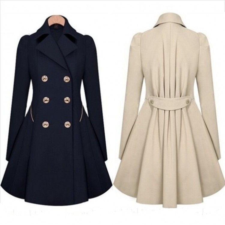 Women&#039;s Trench Coats Womens Spring Autumn Double Breasted Long Coat Slim Fit Overcoat Raincoat Windbreaker Female от DHgate WW