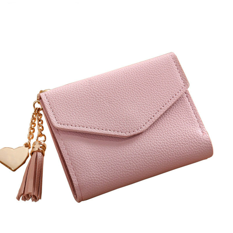 Designer- new fashion solid tassel women wallet for credit cards small luxury leather short womens mini wallets and purses zipper&hasp, Pink
Designer- new fashion solid tassel women wallet for credit cards small luxury leather short womens mini wallets and purses zipper&hasp, Pink
