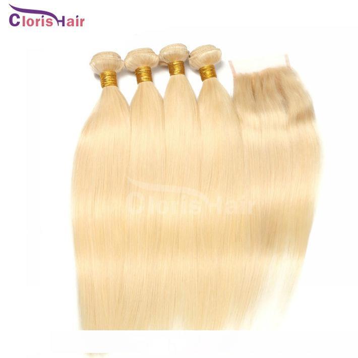 H Brazilian Virgin Silk Straight Hair Weave 3 Bundles With Closure Cheap #613 Platinum Blonde Human Hair Extensions With 4x4 Top Lace C, Blonde(#613)
H Brazilian Virgin Silk Straight Hair Weave 3 Bundles With Closure Cheap #613 Platinum Blonde Human Hair Extensions With 4x4 Top Lace C, Blonde(#613)