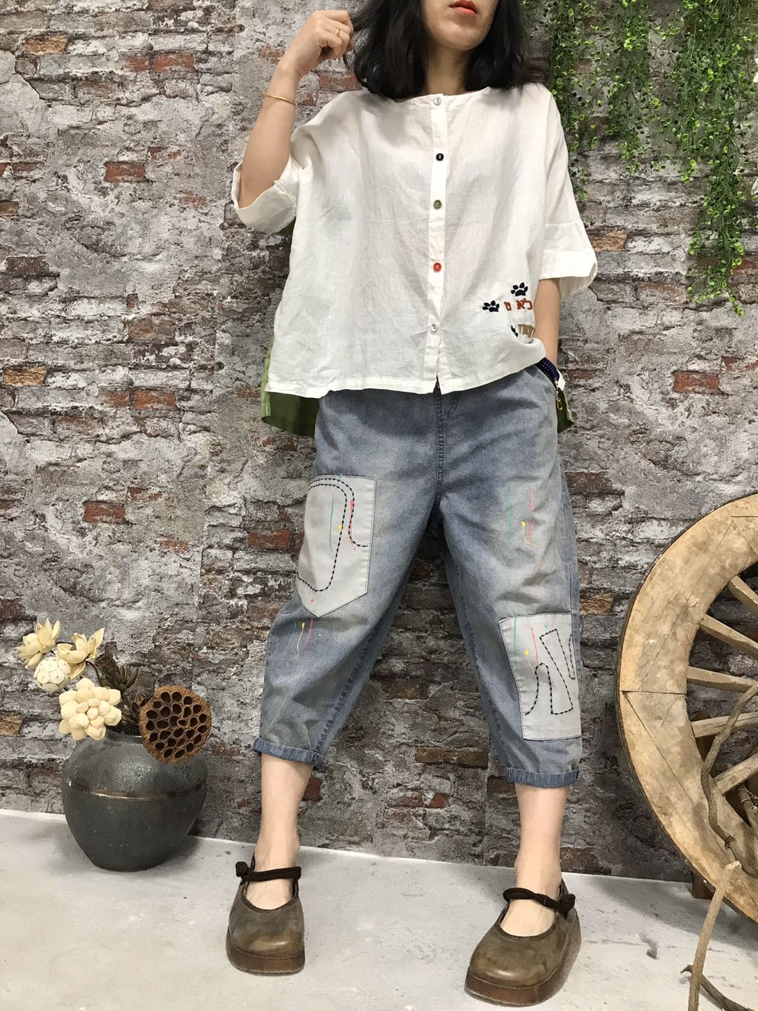 Blueberries Cowboy Loose Version 7 Minutes Of Pants Female Easy Summer Bk4708, Blueberry
Blueberries Cowboy Loose Version 7 Minutes Of Pants Female Easy Summer Bk4708, Blueberry