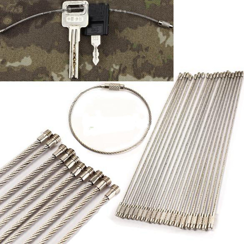 EDC Stainless steel wire keychain ring key keyring circle rope cable loop outdoor camp luggage tag screw lock gadget
EDC Stainless steel wire keychain ring key keyring circle rope cable loop outdoor camp luggage tag screw lock gadget