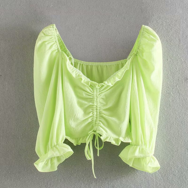 new women sweet v neck solid color pleats short Shirt blouses women puff sleeve lace up roupas femininas chemise shirts LS6472, O ls6472w
new women sweet v neck solid color pleats short Shirt blouses women puff sleeve lace up roupas femininas chemise shirts LS6472, O ls6472w