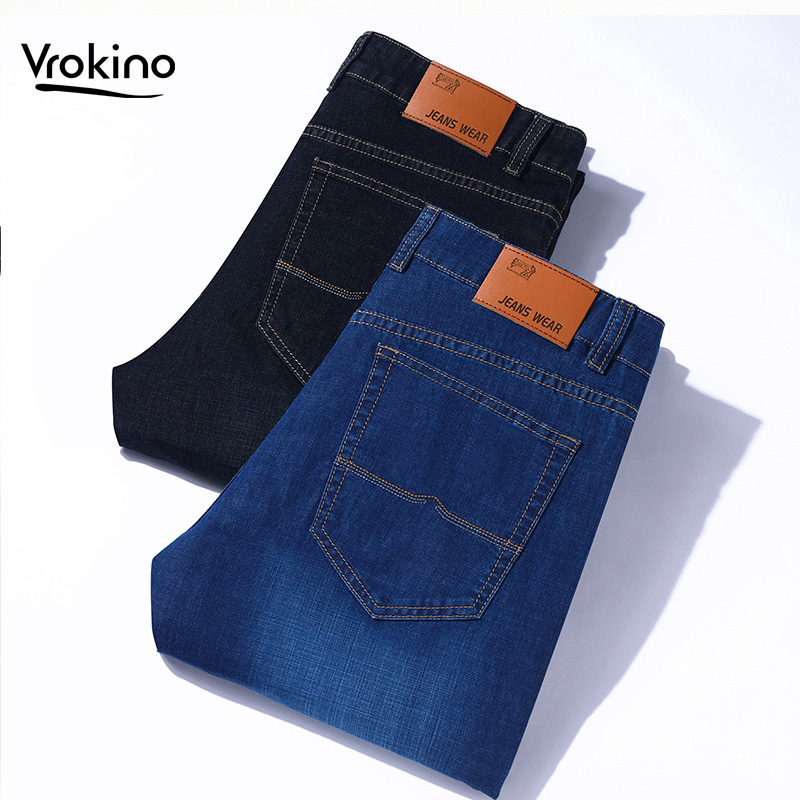2020 spring and summer new Men's business casual stretch jeans Men's thin slim-fit stretch straight jeans large size 28-40, 1117 black 
2020 spring and summer new Men's business casual stretch jeans Men's thin slim-fit stretch straight jeans large size 28-40, 1117 black