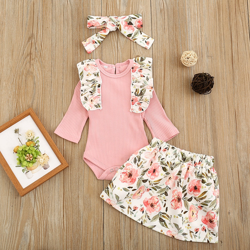 0-24M Baby Summer Clothing Infant Newborn Baby Girl Romper Tops+Printed Floral Skirt+Headband 3Pcs Set
0-24M Baby Summer Clothing Infant Newborn Baby Girl Romper Tops+Printed Floral Skirt+Headband 3Pcs Set