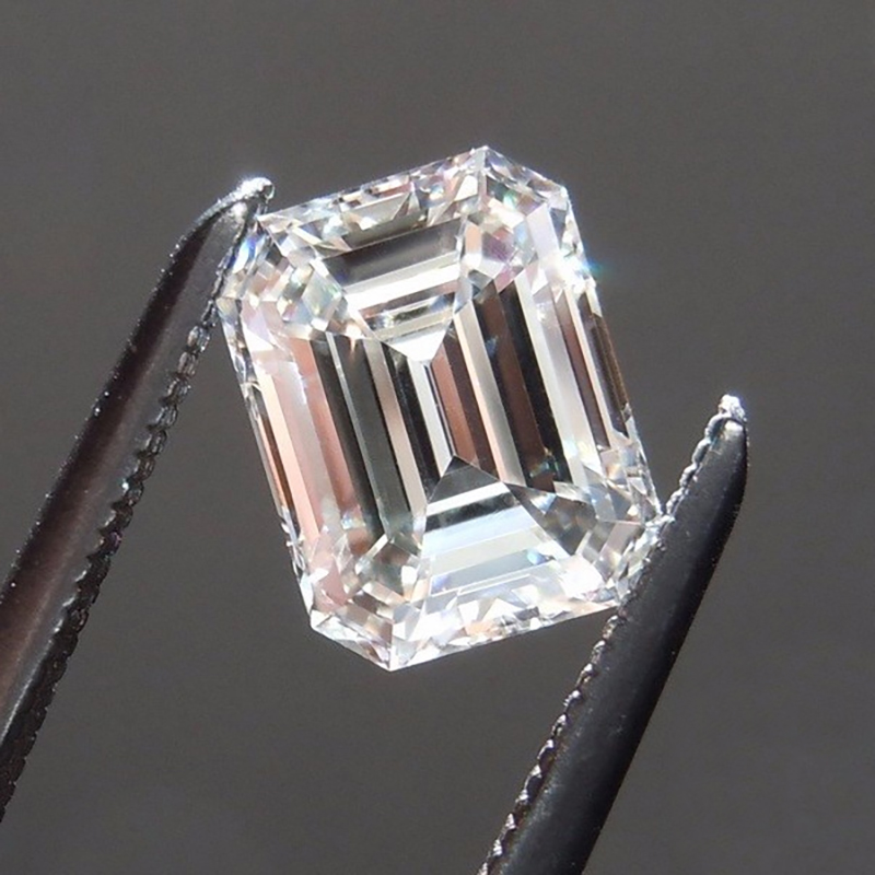 

Emerald cut free ship 0.2CT to 12CT lab diamond real moissanite stone color D clarity FL with a certificate for ring, necklace, watch, etc.