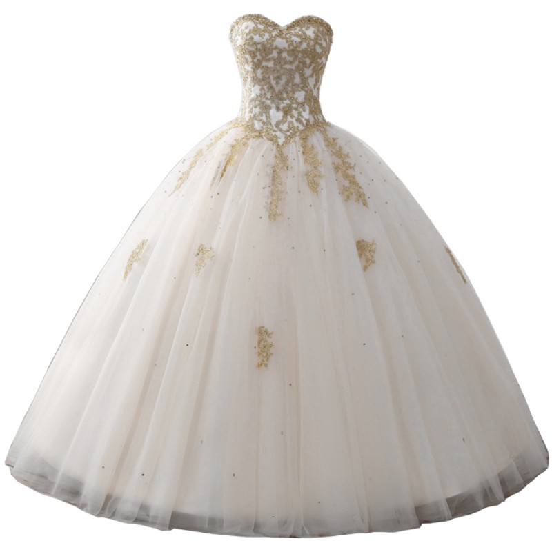 Beautiful Lace Quinceanera Dresses Beaded Party Prom Formal Floral Print Ball Gowns Vestidos De 15 Anos QC1478