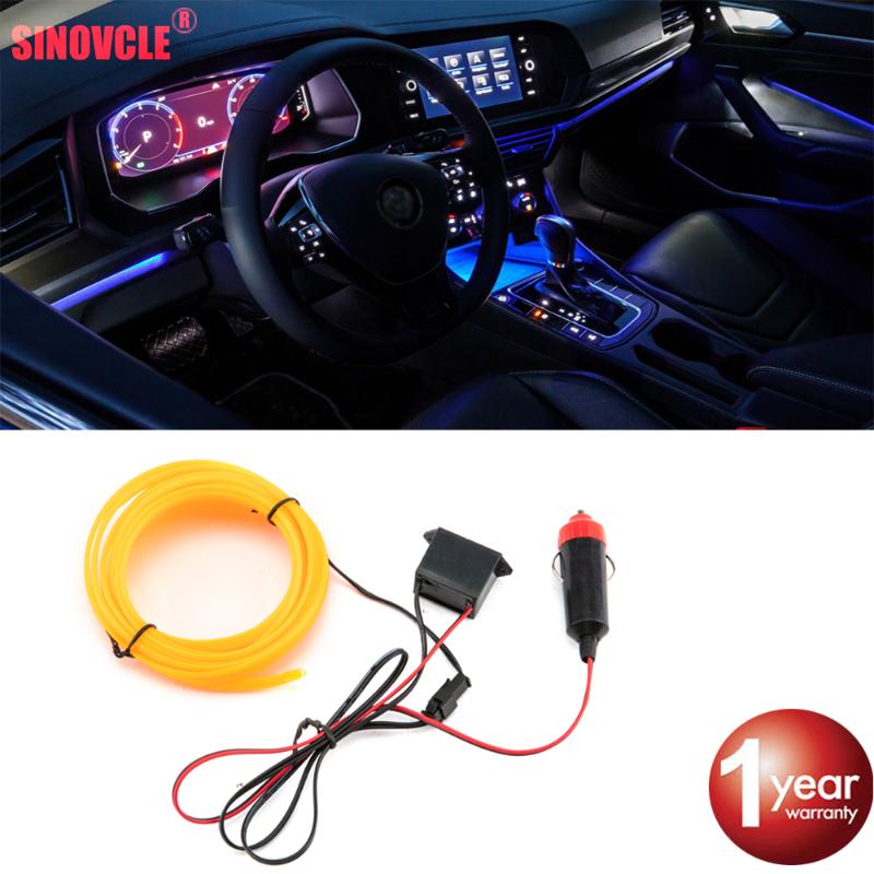 SINOVCLE Car Atmosphere Lamp Interior Decoration Light Strip Led 12V 3M Flexible EL Wire 8 Colors Ambient Light
SINOVCLE Car Atmosphere Lamp Interior Decoration Light Strip Led 12V 3M Flexible EL Wire 8 Colors Ambient Light