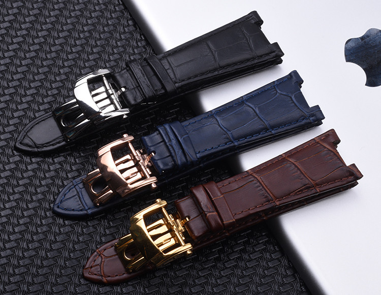 25mm Black Waterproof Genuine leather Watch Band Strap Fold Buckle Man Watchband Strap for PP Watch Nautilus
25mm Black Waterproof Genuine leather Watch Band Strap Fold Buckle Man Watchband Strap for PP Watch Nautilus