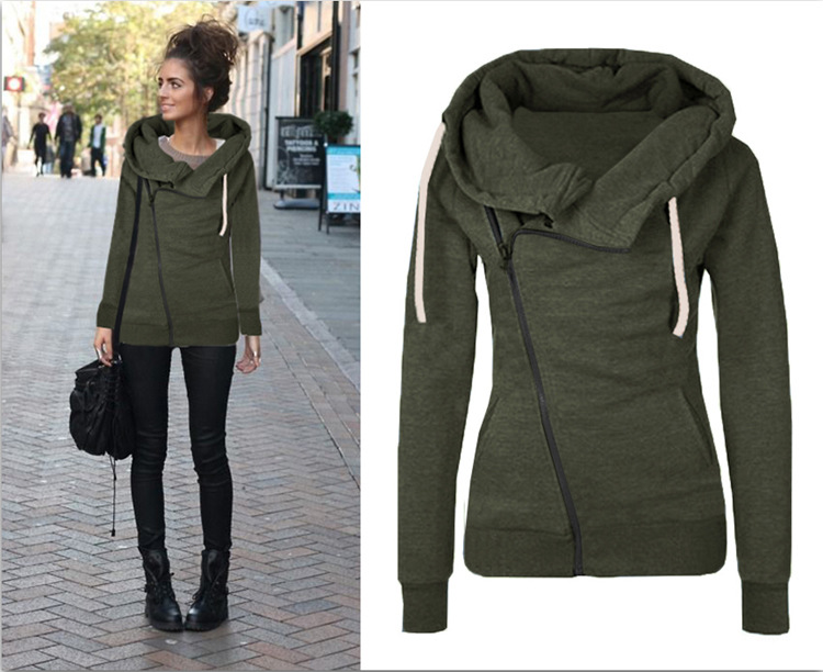 Female Long Sleeve Turn-down Casual Chaquetas Diagonal Zippers Slim Jackets Women Fashion Coats Outerwear Hat Jackets H0338, Black
Female Long Sleeve Turn-down Casual Chaquetas Diagonal Zippers Slim Jackets Women Fashion Coats Outerwear Hat Jackets H0338, Black