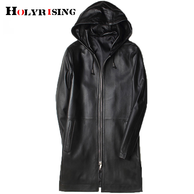 Holyrising men's sheepskin leather coat long hooded windbreaker coat fur spring and autumn men genuine leather 19003-5, Black
Holyrising men's sheepskin leather coat long hooded windbreaker coat fur spring and autumn men genuine leather 19003-5, Black