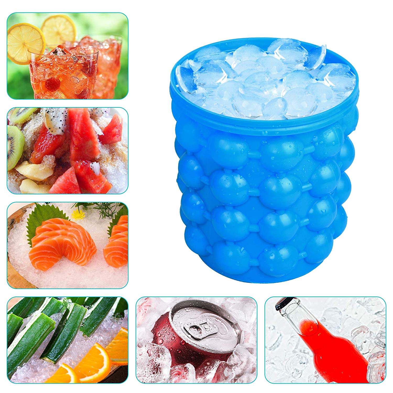 Silicone Ice Bucket Wine Ice Cooler Cube Maker Beer Cabinet Space Saving Kitchen Tools Drinking Whiskey Freeze
Silicone Ice Bucket Wine Ice Cooler Cube Maker Beer Cabinet Space Saving Kitchen Tools Drinking Whiskey Freeze