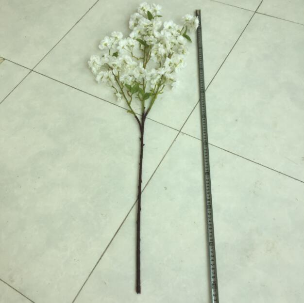 Artificial cherry blossom wedding decoration silk sakura 100cm long Large peach blossom Artificial flowers 3 Branches Snow Cherry Blossom