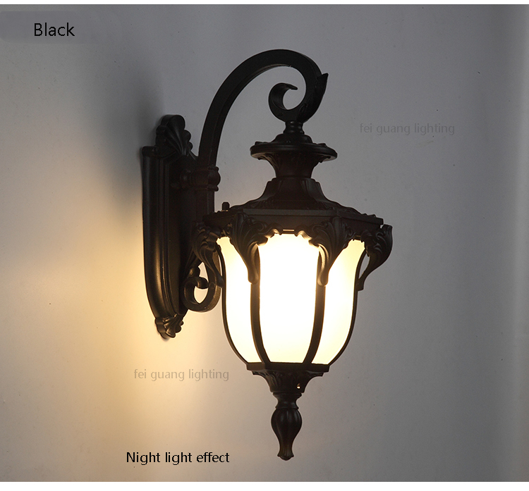 Outdoor waterproof wall lamp balcony lamp European retro American living room aisle patio garden outdoor wall lamp LED Garden