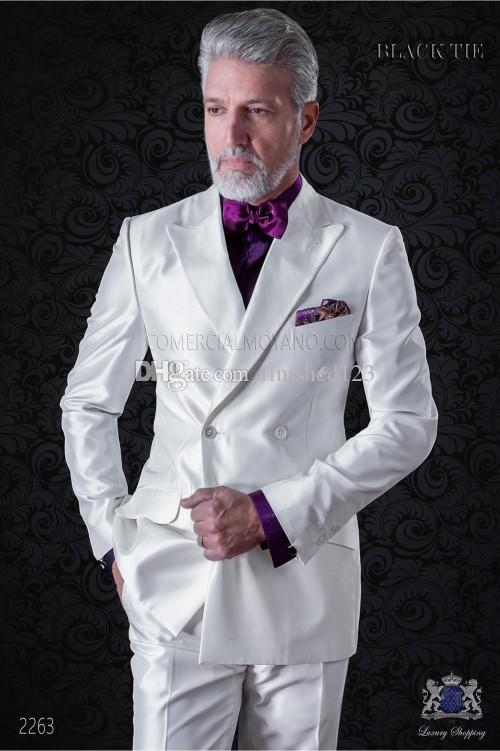 Popular Design Double Breasted White Wedding Groom Tuxedos Peak Lapel Groomsmen Mens Dinner Blazer Suits (Jacket+Pants+Tie) NO:1710, Same as image
Popular Design Double Breasted White Wedding Groom Tuxedos Peak Lapel Groomsmen Mens Dinner Blazer Suits (Jacket+Pants+Tie) NO:1710, Same as image