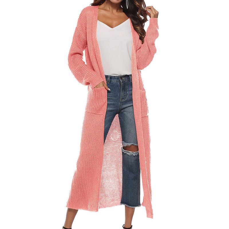 Fashion Women Woollen Sweater Winter Long Sleeve Loose Coat Knitting Cardigan Sweater Autumn Female Thin Cardigan