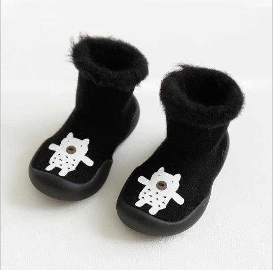 first walkers girls toddler shoes first step baby boys walker home slippers winter warm sock shoe with rubber soles soft booties