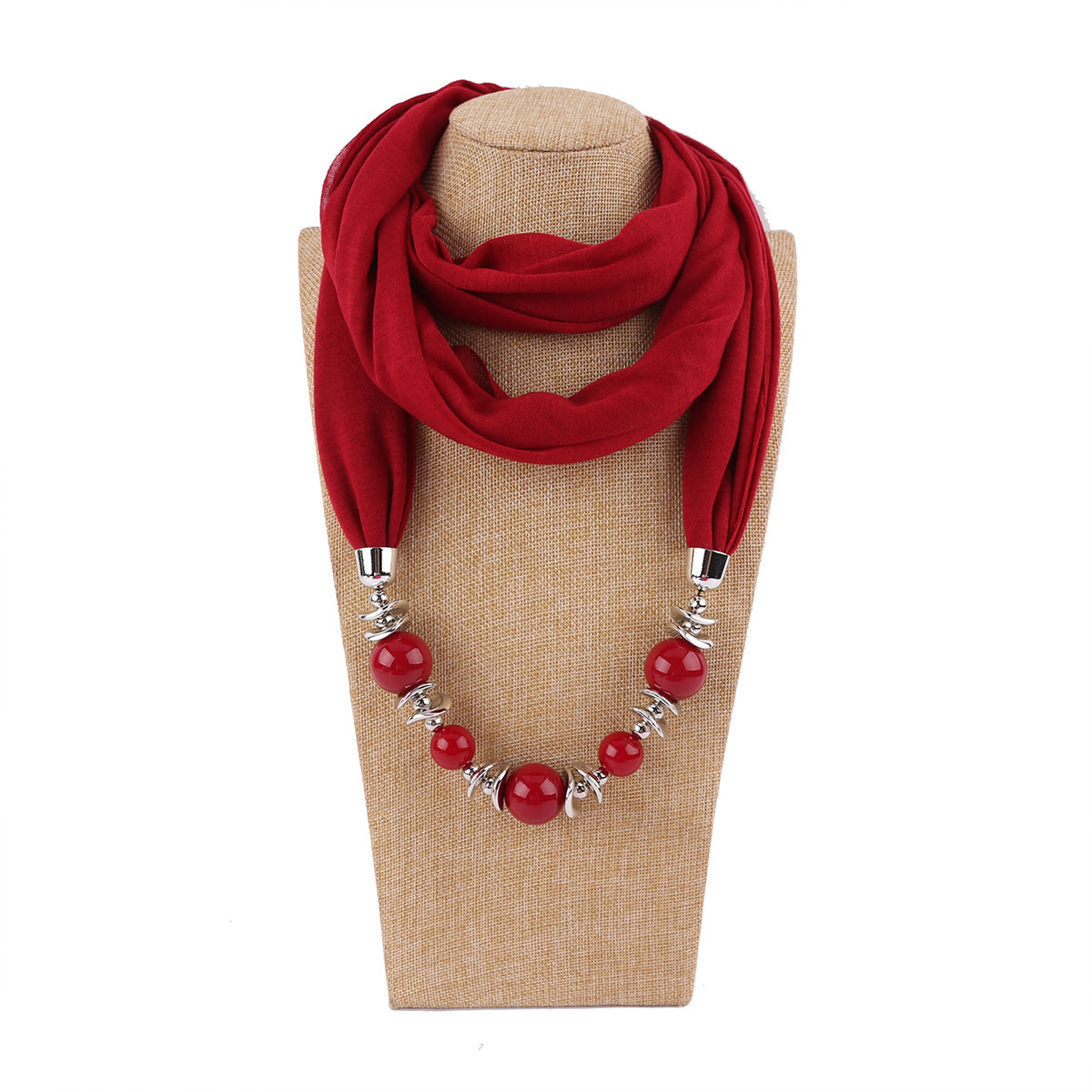 2020 Solid Jewelry Statement Necklace Pendant Scarf Head Scarves Women Foulard Femme Accessories Muslim Hijab Stores winter scarf