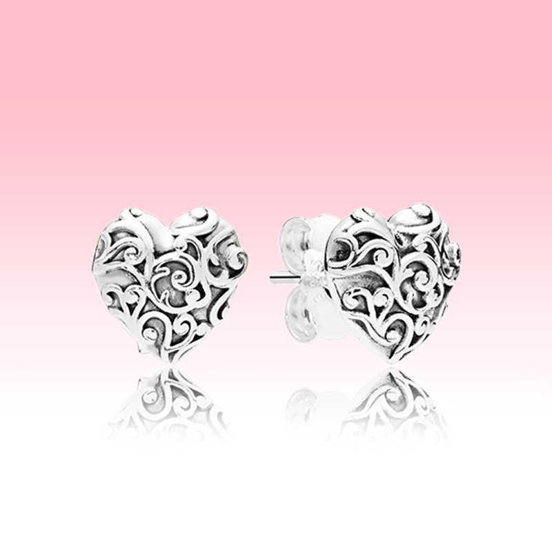 Retro 925 Sterling Silver Stud Earring Women Girls Wedding Jewelry Original logo box for pandora Love heart Earrings
Retro 925 Sterling Silver Stud Earring Women Girls Wedding Jewelry Original logo box for pandora Love heart Earrings