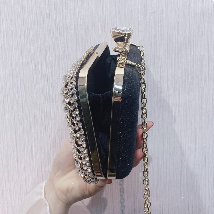 Hot Sale Rhinestones Flap Bridal Hand Bags Solid Clutches For Wedding Jewelry Three Colors Prom Evening Party Crystals Shoulder Bag