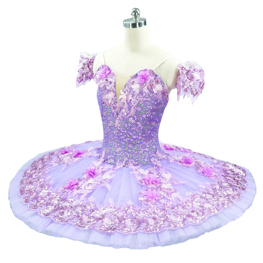 Classical Ballet Dance Costume Purple Professional Tutu lilac Platter Competition Pancake tutu Flower Fairy Classical Ballet Costu2588670