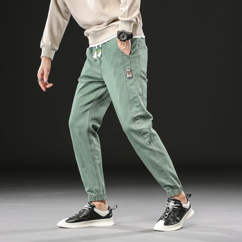 Men's Jeans Hip Hop Harlan Streetwear Denim Trousers 2021 Kpop Korean Style Clothes Oversized Jens Men Fashions Blue Jogger