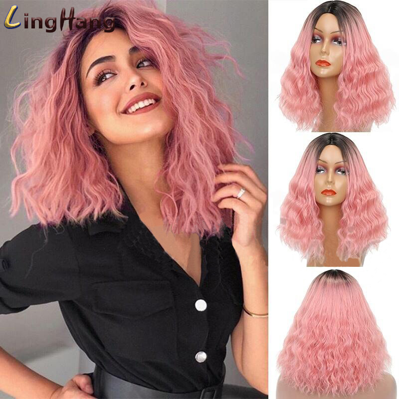 LINGHANG Red Brown Ombre Blonde Color Afro Kinky Curly Wigs For Black Women Synthetic African Fluffy Hair High Temperature Fiber, 9324
LINGHANG Red Brown Ombre Blonde Color Afro Kinky Curly Wigs For Black Women Synthetic African Fluffy Hair High Temperature Fiber, 9324