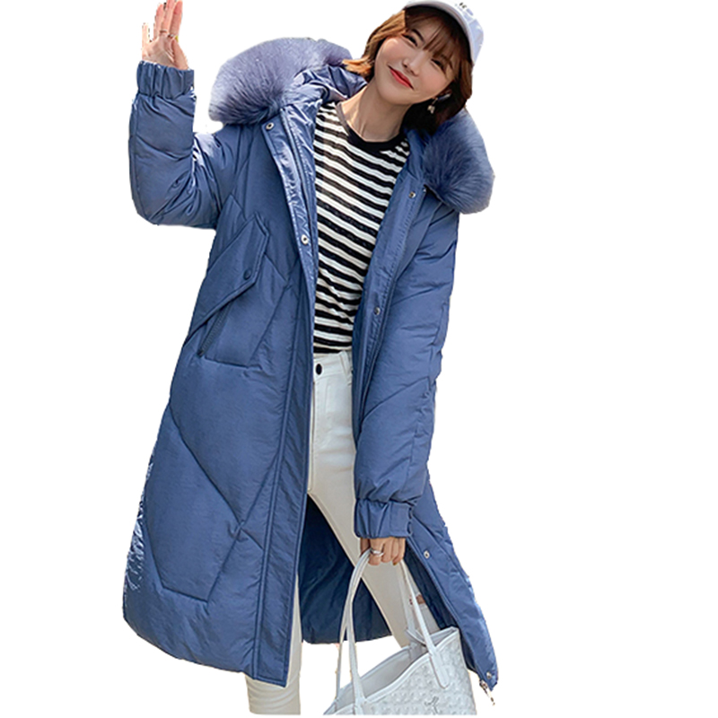 Plus size Parker down cotton coat Women's new winter coats ladies fashion medium long wild hooded fur collar cotton clothing, Black 
Plus size Parker down cotton coat Women's new winter coats ladies fashion medium long wild hooded fur collar cotton clothing, Black