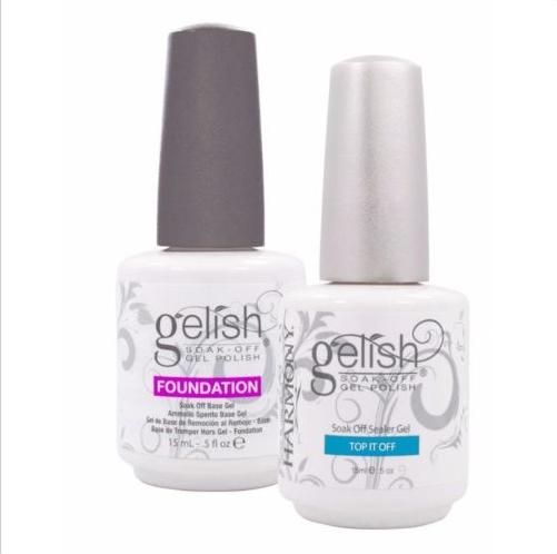 Harmony gelish polish LED UV nail art gel TOP it off and Foundation nails Top coat Base coat9, White
Harmony gelish polish LED UV nail art gel TOP it off and Foundation nails Top coat Base coat9, White