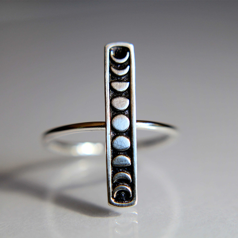 Simple Silver Color Moon Phase Rings Dainty Stacking Ring for Women Boho Vintage Jewelry Gift
Simple Silver Color Moon Phase Rings Dainty Stacking Ring for Women Boho Vintage Jewelry Gift