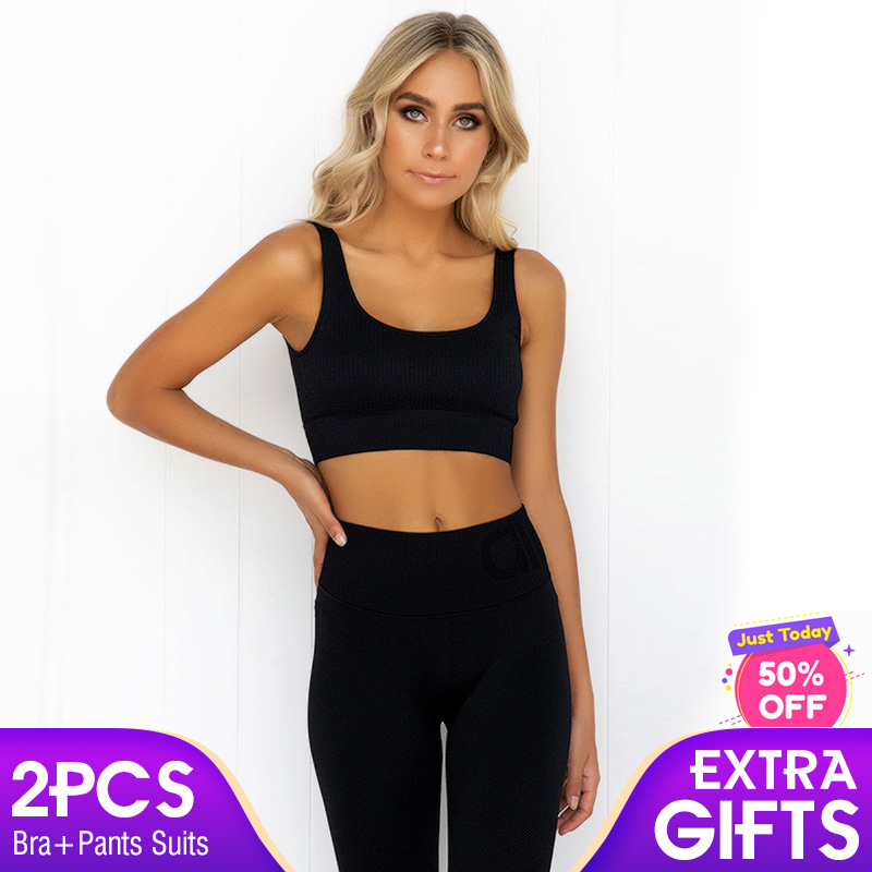 Seamless Female Yoga Set Sleeveless Top High Waist Belly Control Leggings Gym Fitness Clothes Jogging Sports Suits For Women, Black
Seamless Female Yoga Set Sleeveless Top High Waist Belly Control Leggings Gym Fitness Clothes Jogging Sports Suits For Women, Black