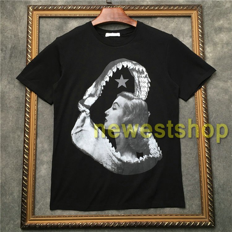 2020 newest Luxury mens Shark teeth print t shirt High Quality Beauty star printing tshirt Designer T Shirts Casual Cotton Tops, White;black
2020 newest Luxury mens Shark teeth print t shirt High Quality Beauty star printing tshirt Designer T Shirts Casual Cotton Tops, White;black