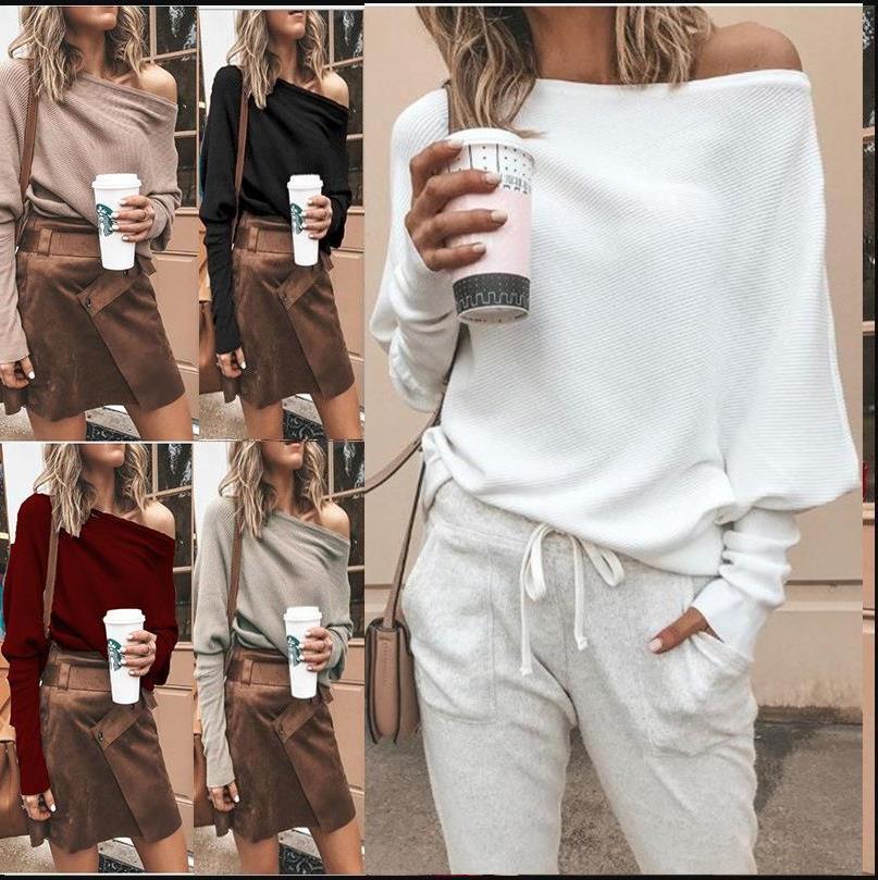 womens designer t shirts Femme 2020 Autumn Sexy Off The Shoulder Long Sleeve Tops For Women T-Shirt Casual One Shoulder Rib ladies Tops, White
womens designer t shirts Femme 2020 Autumn Sexy Off The Shoulder Long Sleeve Tops For Women T-Shirt Casual One Shoulder Rib ladies Tops, White