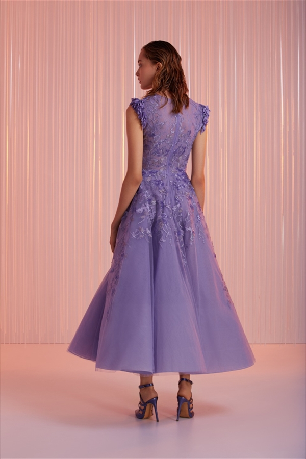 Glamorous Evening Dresses Jewel A Line Applique Sequins Ankle Length Dress Prom Wear Custom Made Red Carpet Gowns