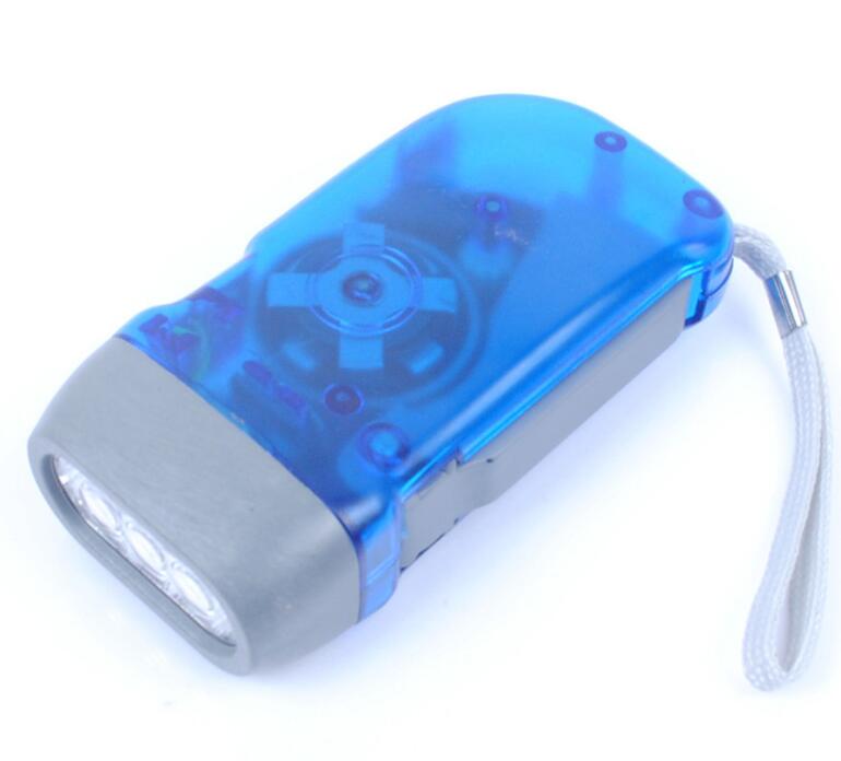 3LED Hand Press Camping light Torches Energysaving Flashlight No Battery Dynamo Night Light Outdoor Hand Press Crank Camping Ligh