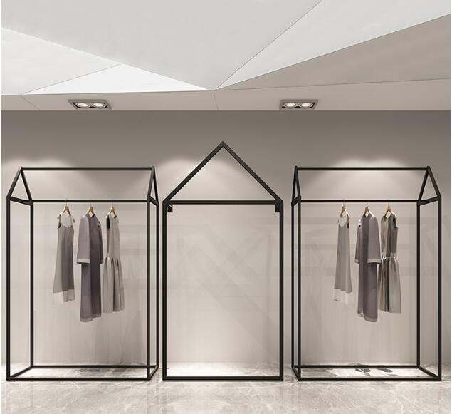 Clothing store display rack Commercial Furniture men's and women's clothes shop hanging show racks floor type